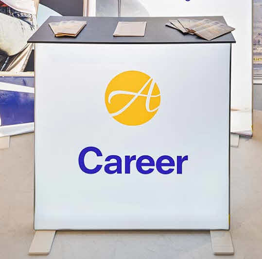Pixlib printed exhibition counter illuminated
